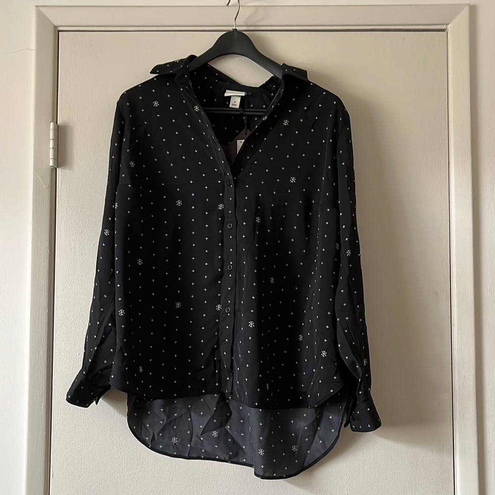 Ava &Viv navy button down. NWT